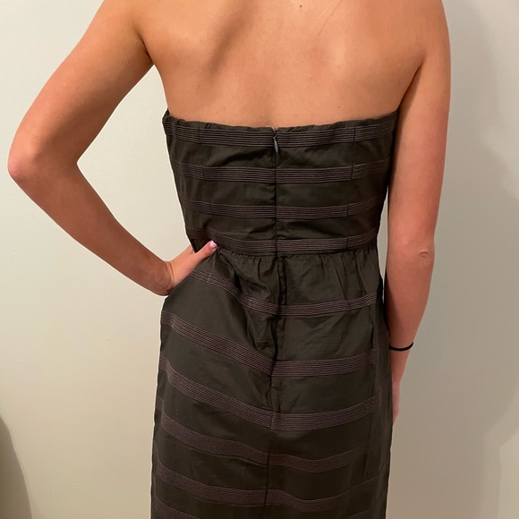 J. Crew Strapless Dress Dark Gray Size - 6 - Picture 2 of 5